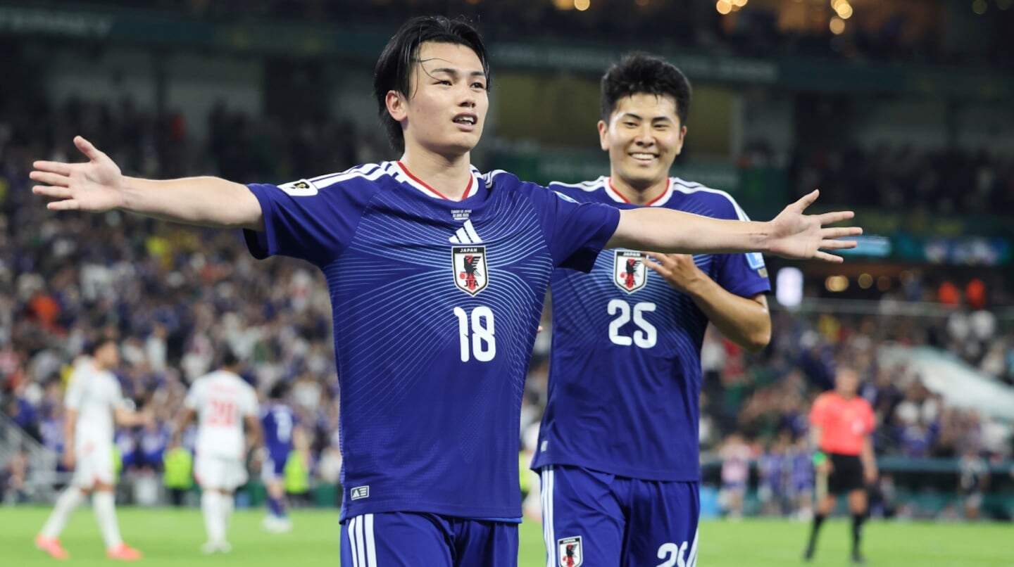 Jugadores de Japón celebrando un gol en el Mundial 2026