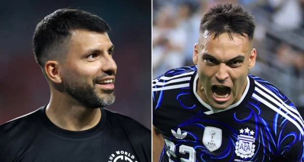 Sergio Agüero y Lautaro Martínez en la Selección Argentina