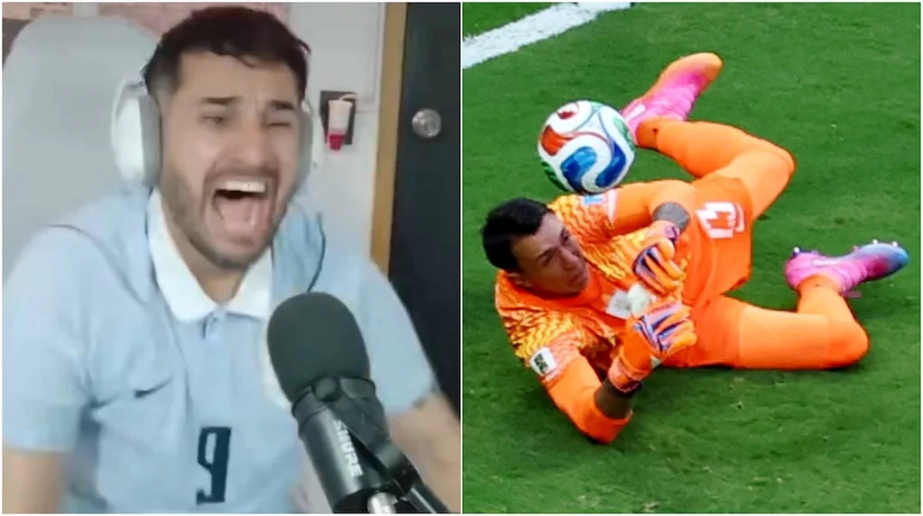 Streamer uruguayo Fabri Uruguayo reacciona en vivo durante el partido Uruguay vs España