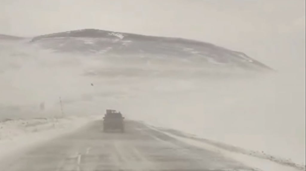 Nevadas en San Juan durante un temporal
