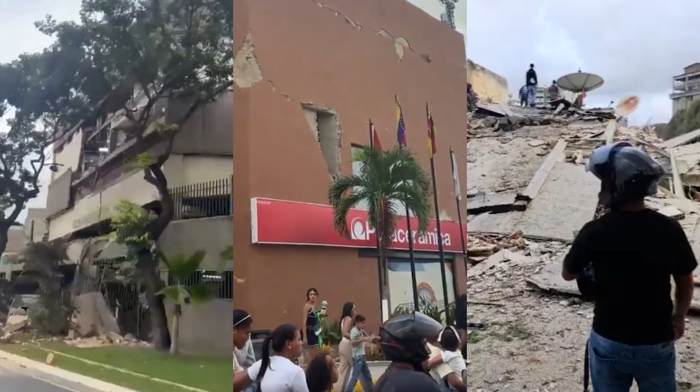 Edificios dañados tras el terremoto en Venezuela