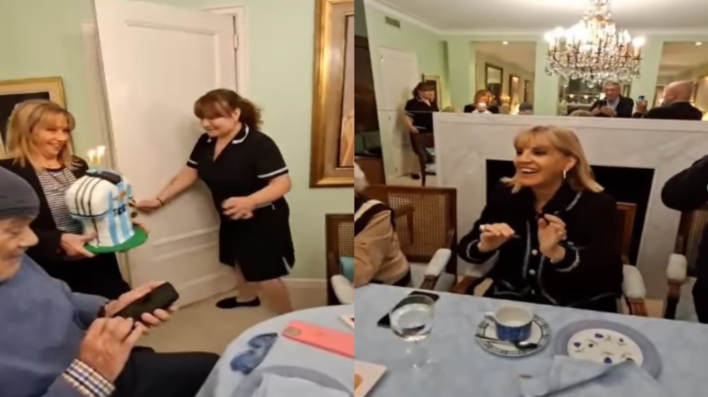 Teté Coustarot celebra su cumpleaños con una torta inspirada en la Selección argentina en el té de Mirtha Legrand