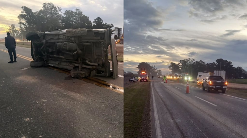 Accidente de camioneta en la Ruta 5