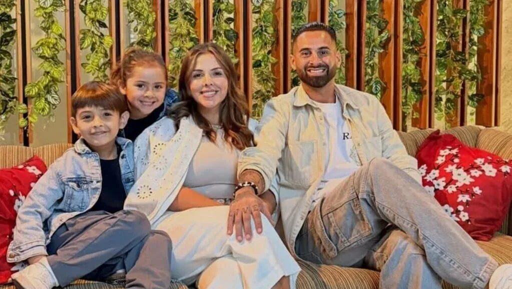 Lucas Trejo y su familia