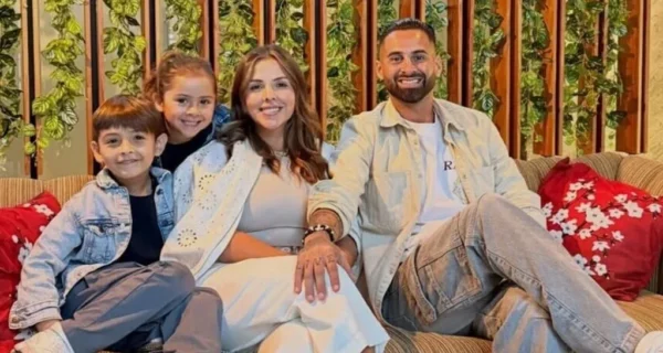 Lucas Trejo y su familia