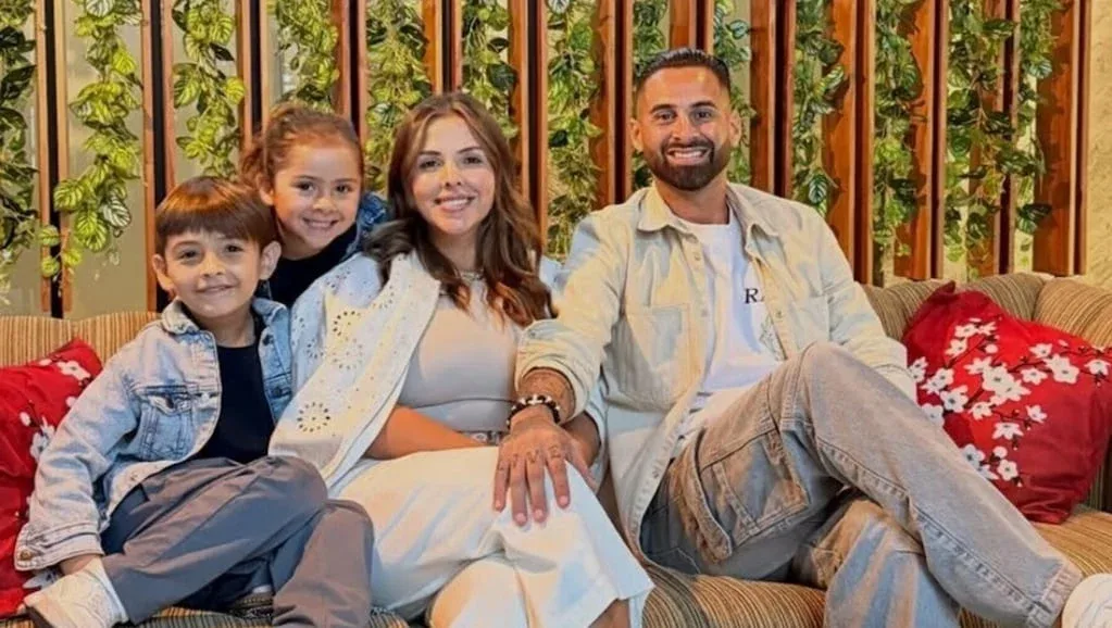 Lucas Trejo y su familia