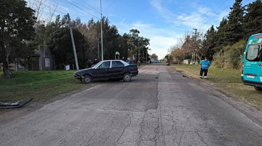 Accidente de moto en Berisso