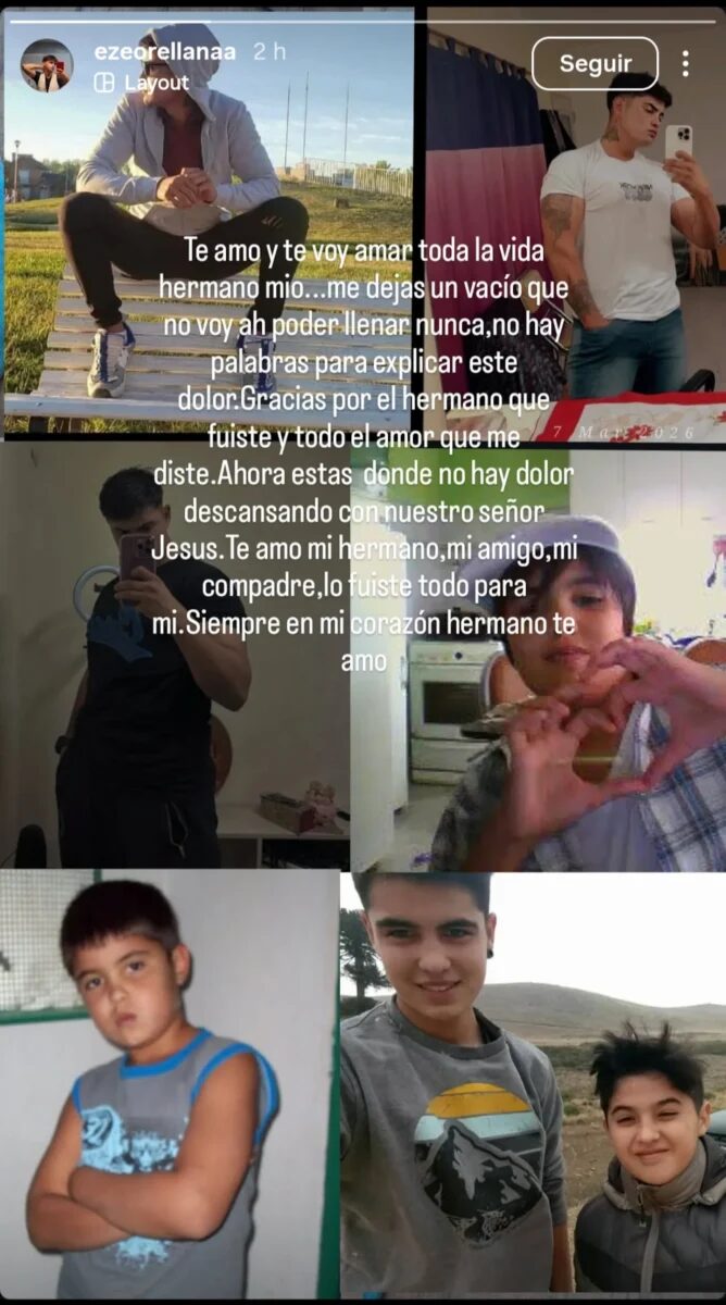 Collage de fotos de Gonzalo Orellana, músico fallecido en un accidente en Neuquén