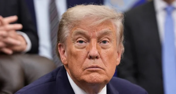 Donald Trump en una conferencia de prensa