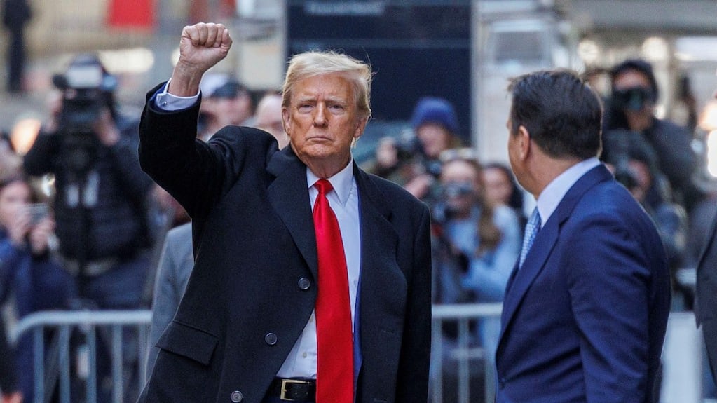 Donald Trump en una conferencia de prensa