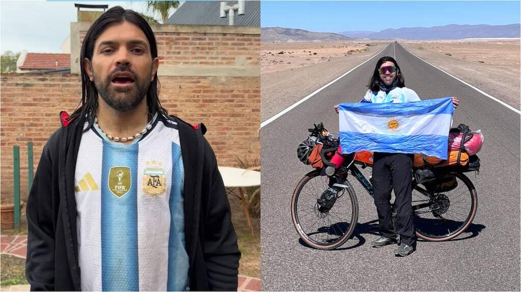 Hincha argentino Matías Villarruel en su travesía hacia el Mundial 2026