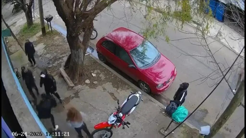 Escena de la pelea en San Fernando donde un niño fue herido de bala