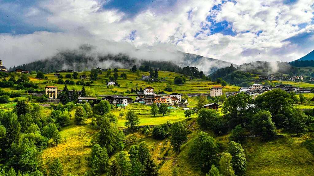 Paisaje de Palù del Fersina en Italia