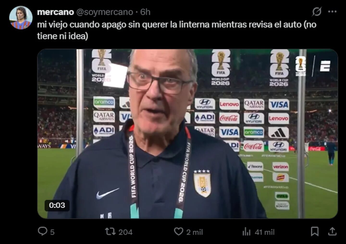 Marcelo Bielsa, entrenador de Uruguay, habla tras la eliminación del Mundial 2026