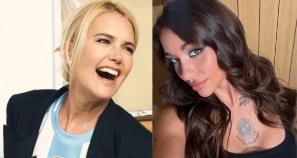 Valeria Mazza y María Becerra con faldas negras con flecos