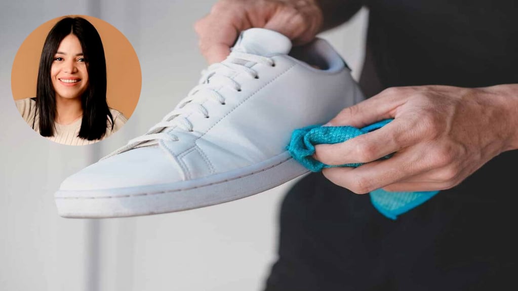 Zapatillas blancas limpias