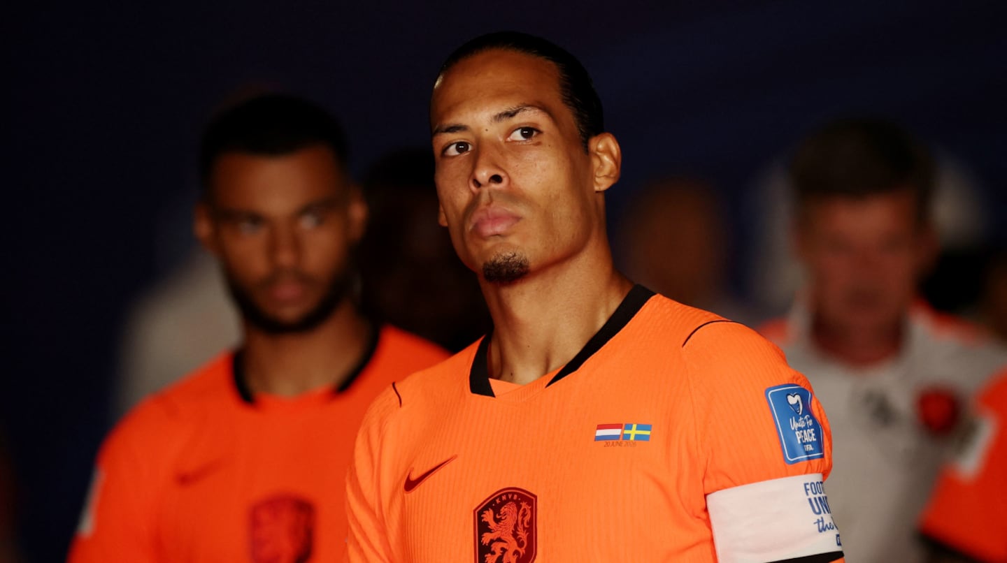 Virgil Van Dijk en el vestuario antes de un partido con la selección de Países Bajos