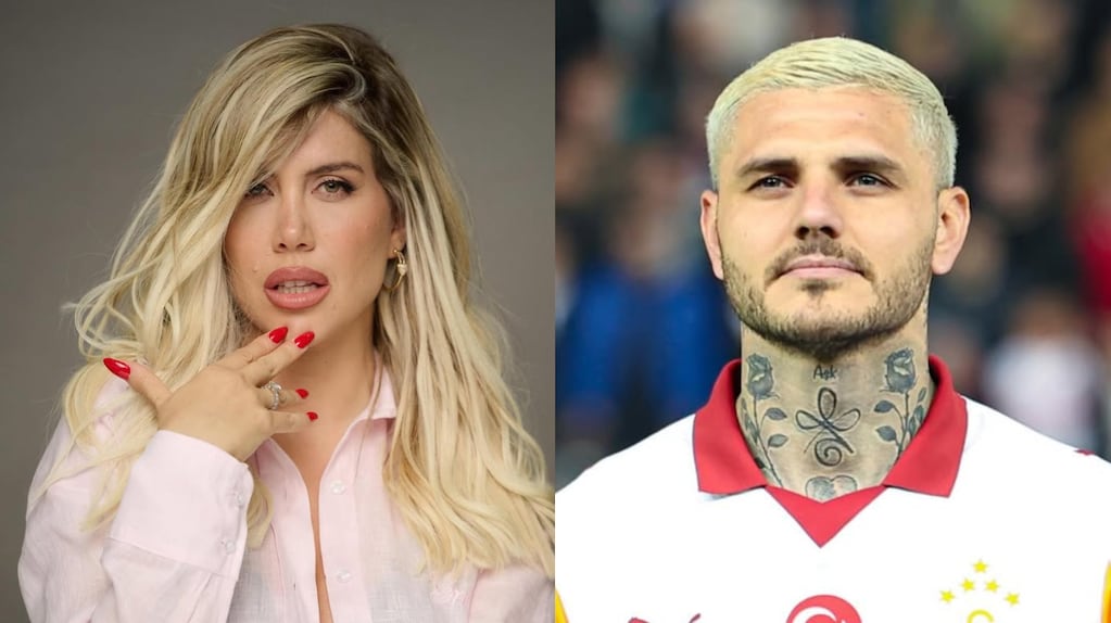 Wanda Nara y Mauro Icardi en un evento