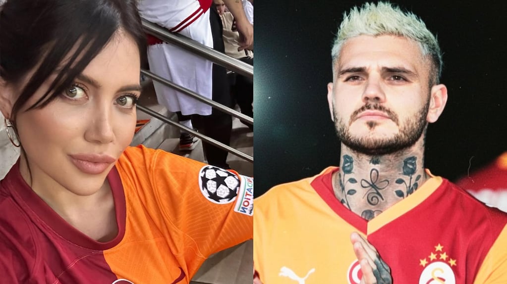Wanda Nara y Mauro Icardi en un evento público