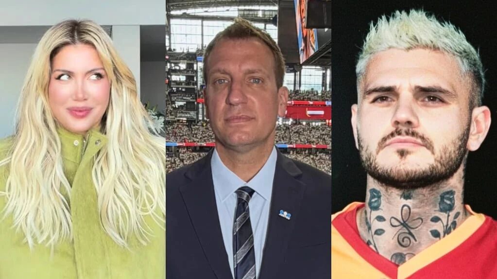 Wanda Nara y Maxi López en un evento