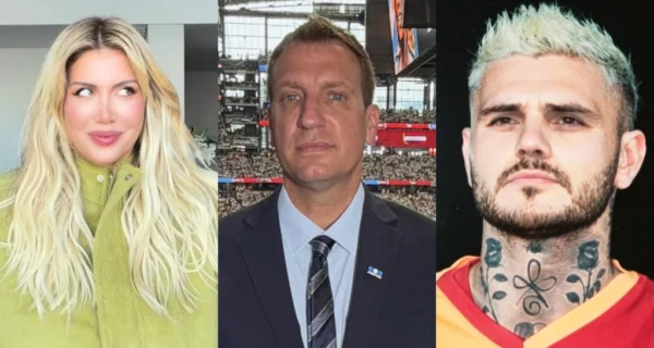 Wanda Nara y Maxi López en un evento