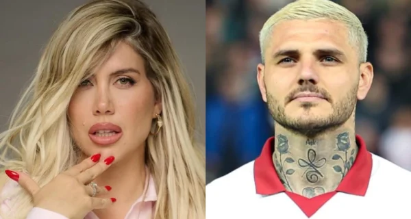 Wanda Nara y Mauro Icardi en un evento