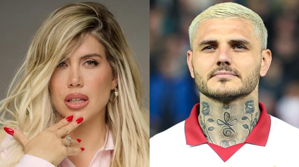 Wanda Nara y Mauro Icardi en un evento
