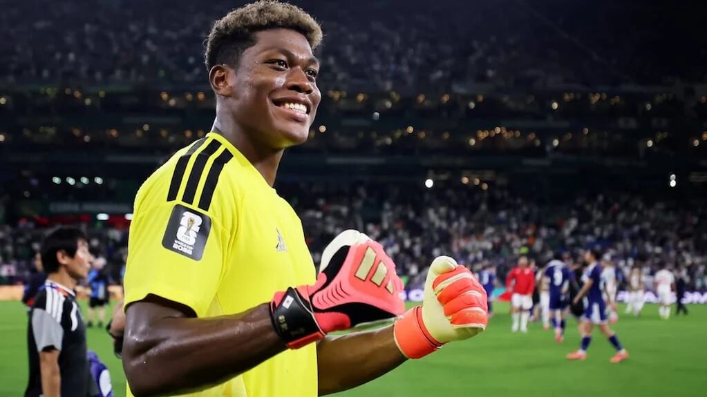 Zion Suzuki, arquero de Japón, durante un partido del Mundial 2026