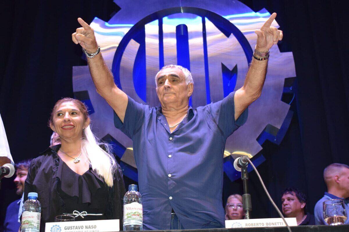 Roberto Bonetti y Gustavo Naso en reunión de la UOM sobre paritarias salariales