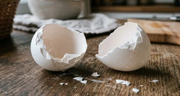 Cáscaras de huevo preparadas para la dieta de un perro