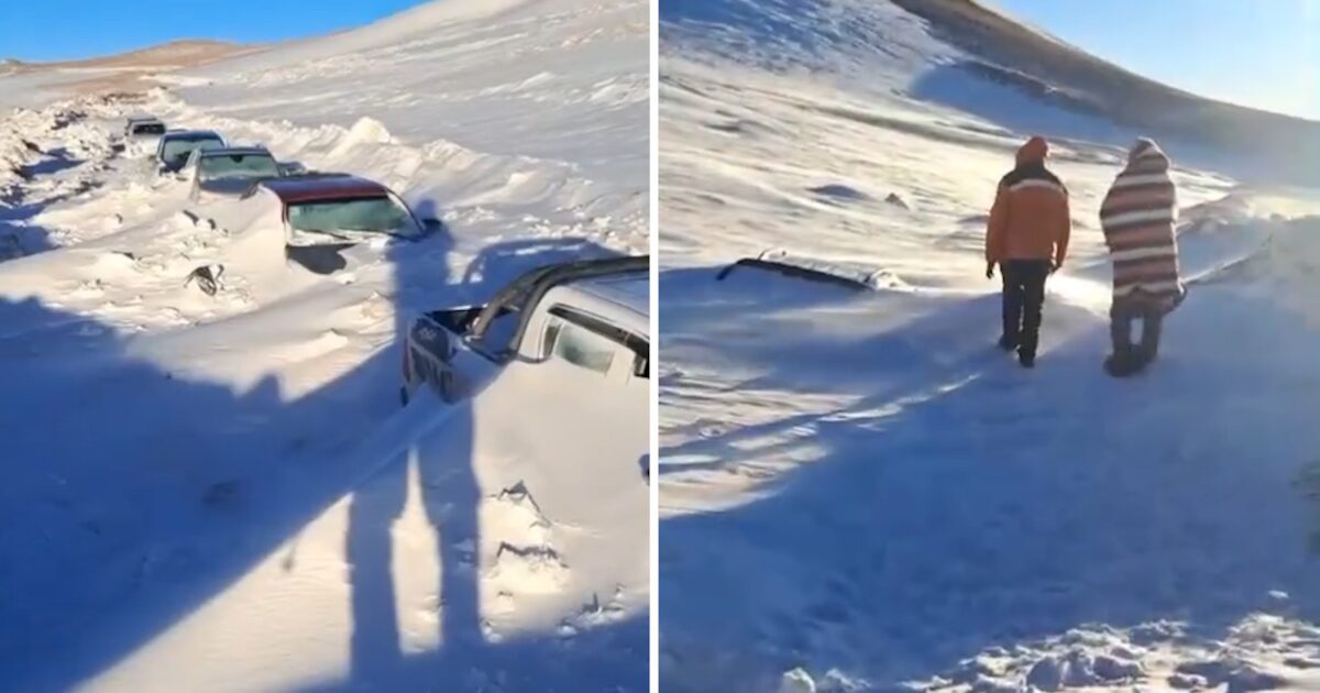 Rescate de personas en Catamarca por tormenta de nieve