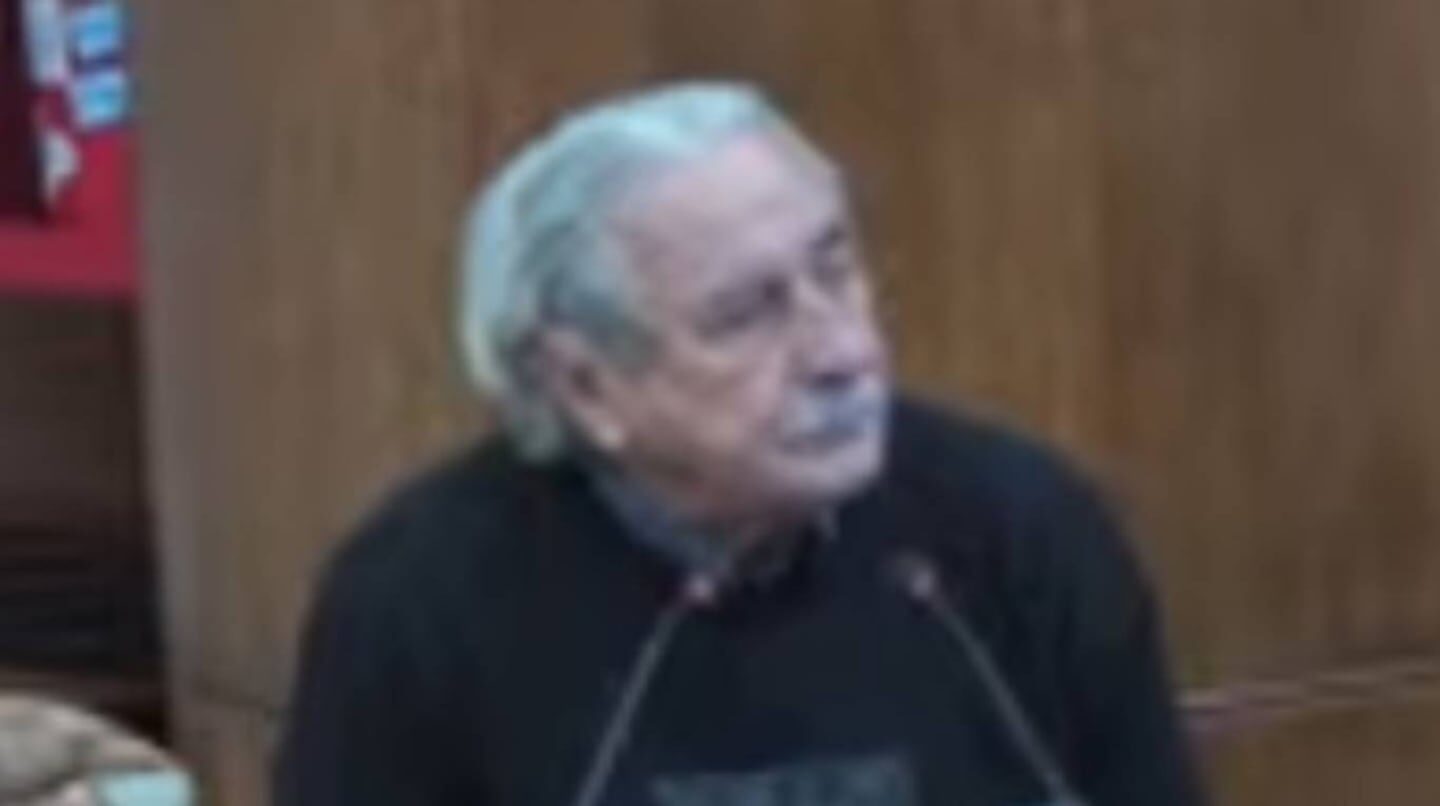 Juan Carlos Santos durante su declaración en el juicio por la Causa Cuadernos