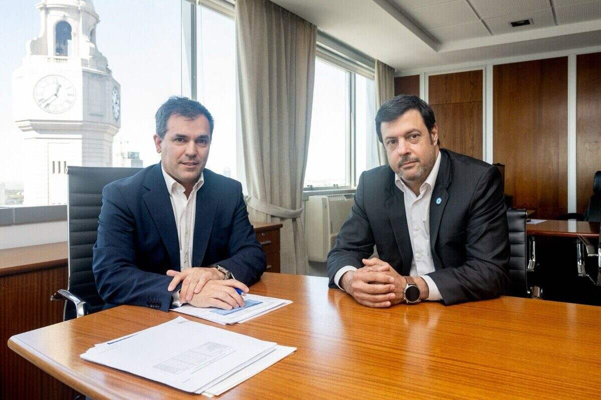 Darío Genua y Diego Santilli en una reunión en la Casa Rosada
