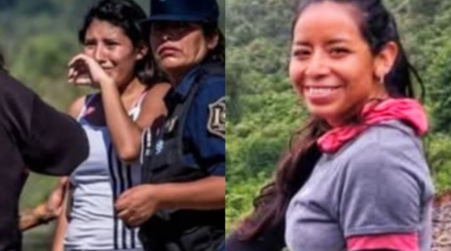 Policías acompañando a una mujer en un contexto de emergencia en Salta