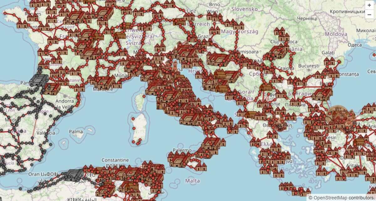 Mapa de Europa con representaciones de lenguas en peligro de extinción