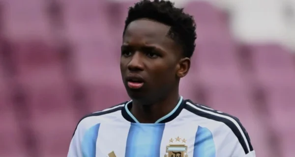 Kiki Ramos durante su debut en la Selección Argentina Sub 17