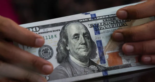 Gráfico del dólar mayorista en Argentina