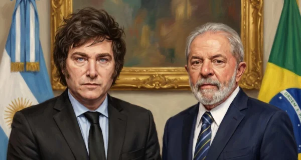 Javier Milei y Lula da Silva en un evento político