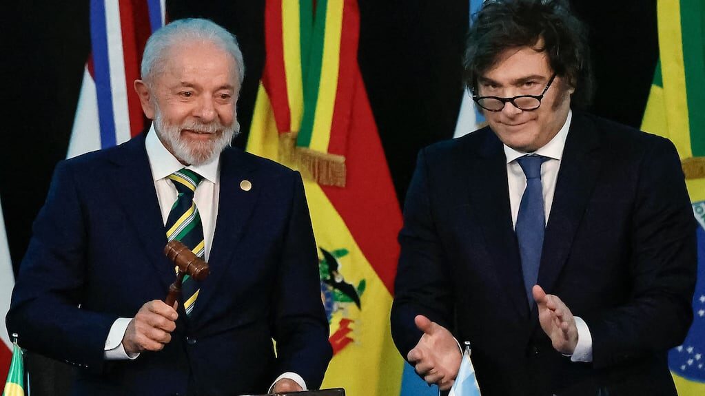 Javier Milei y Lula Da Silva en un evento