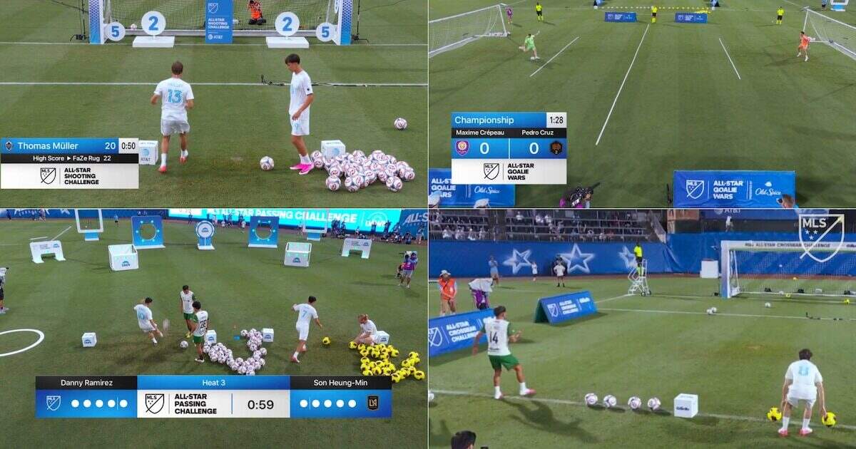 Javier Ruiz y Thomas Müller en el MLS All-Star Skills Challenge