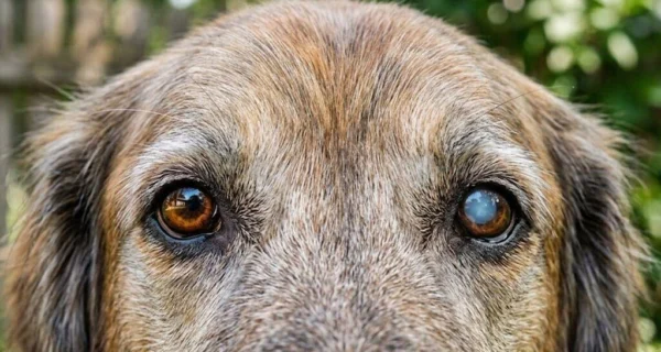 Veterinario examinando los ojos de un perro