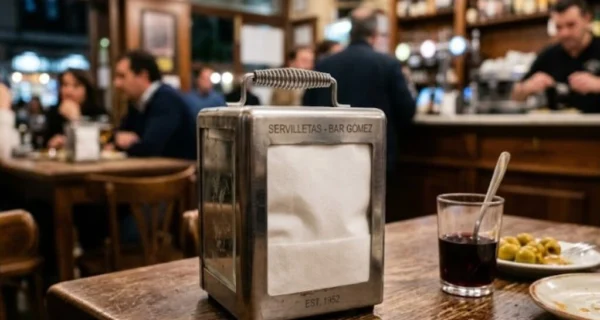 Servilletas clásicas de bar en una mesa