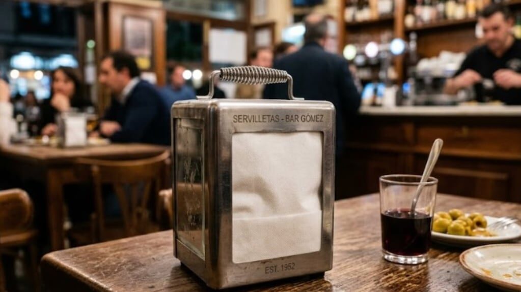 Servilletas clásicas de bar en una mesa