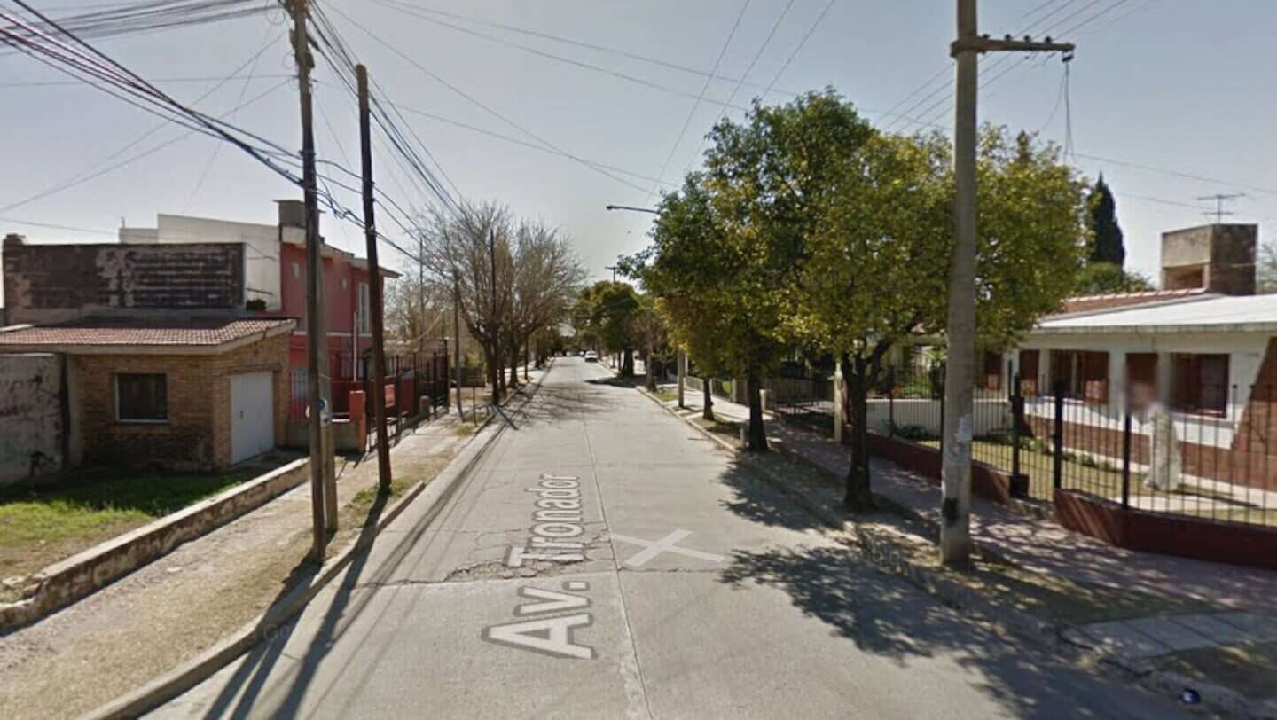 Vista de la Avenida Tronador en Córdoba, donde ocurrió la explosión