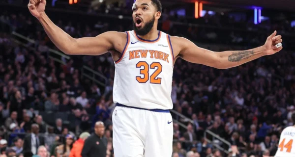 Karl-Anthony Towns celebrando el campeonato de la NBA