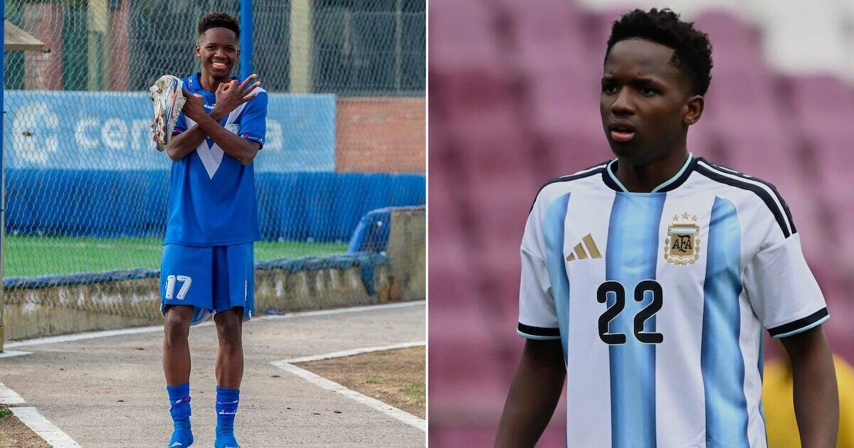 Kiki Ramos durante un partido con la selección argentina Sub 17