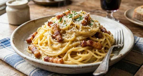 Pasta cocinándose en salsa italiana