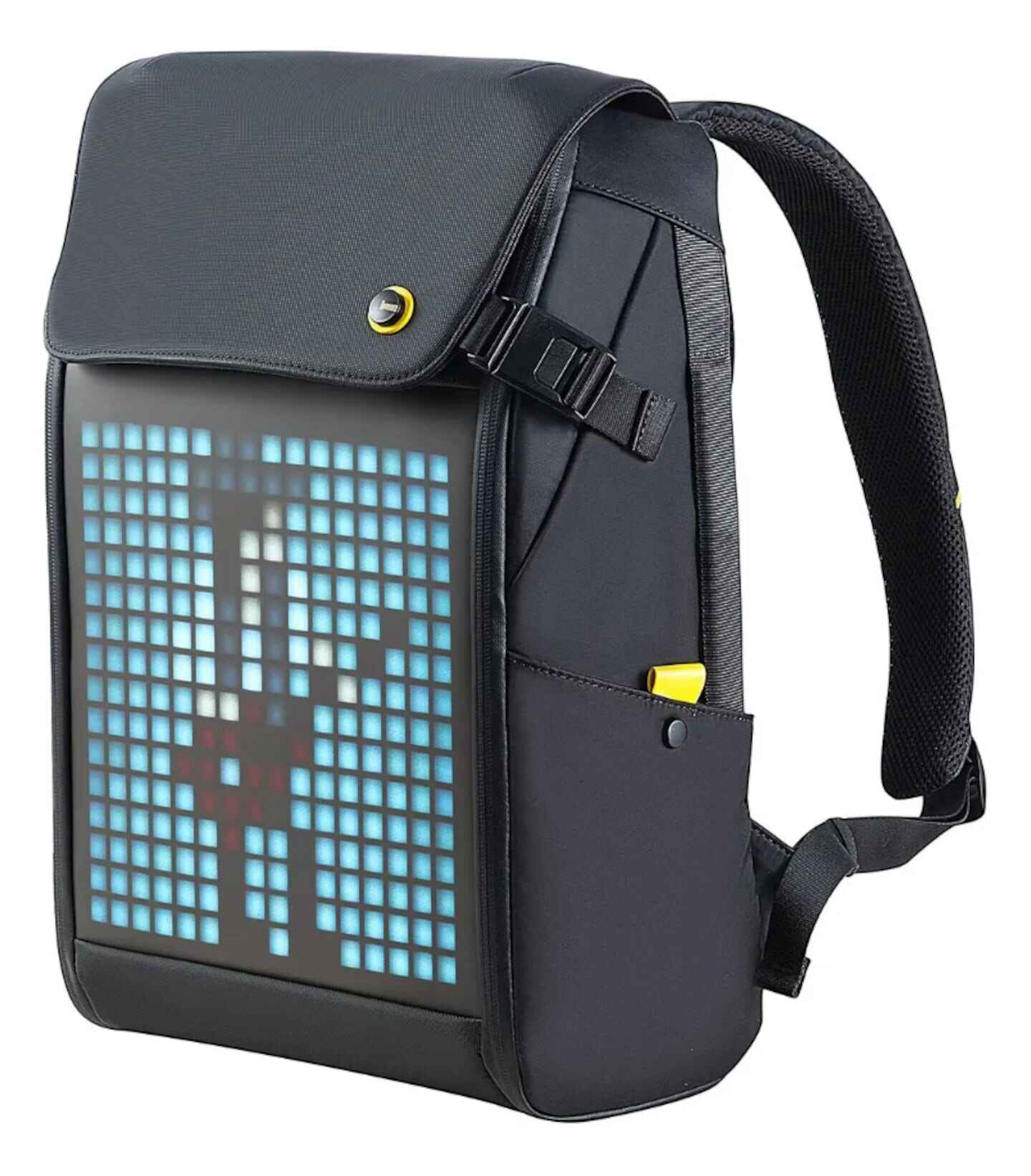 Mochila inteligente con pantalla LED en la parte posterior
