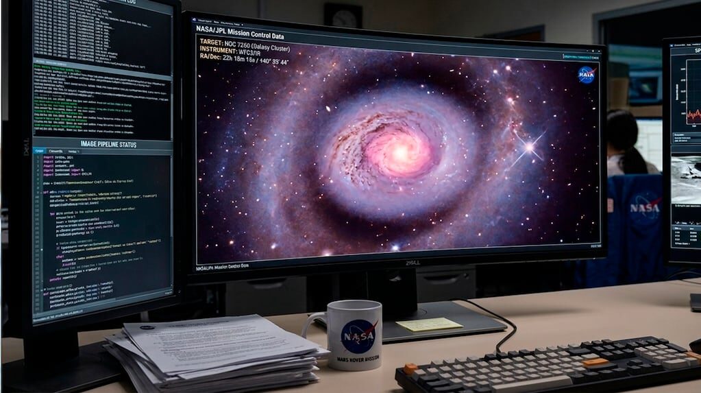 Imagen de la galaxia espiral Messier 94 capturada por la NASA