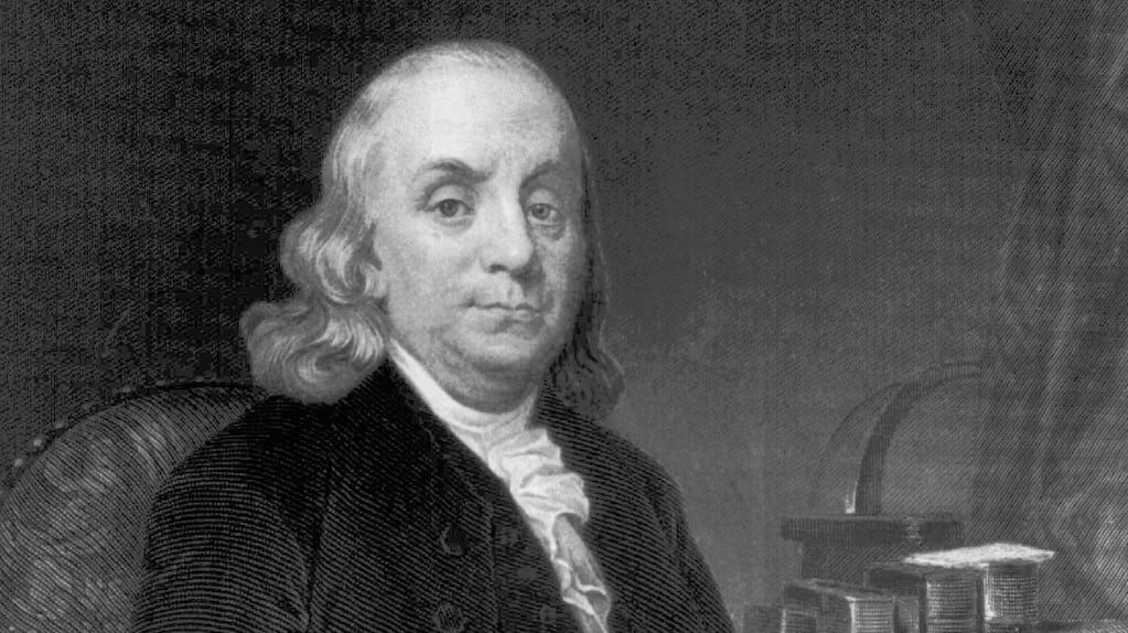 Benjamin Franklin reflexionando sobre el tiempo